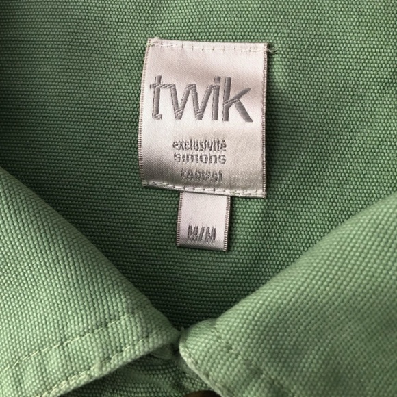 Retro mint sage green 100% cotton utility cargo jacket NWT - Picture 3 of 7